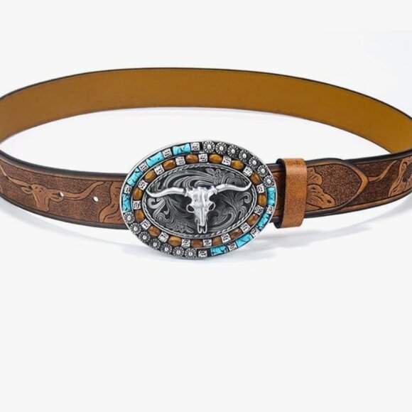 Western Cowboy Leather Belt main image 5